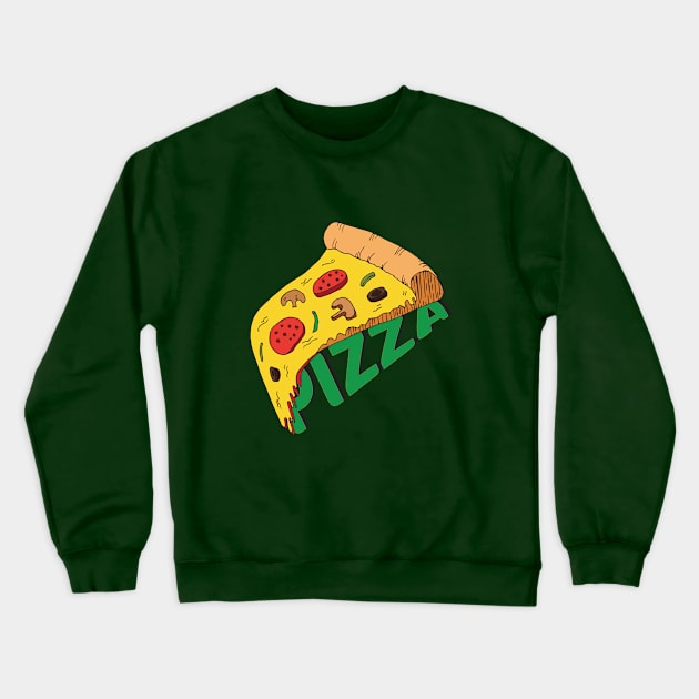 Pizza Crewneck Sweatshirt by Brains